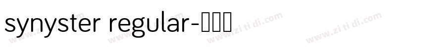 synyster regular字体转换